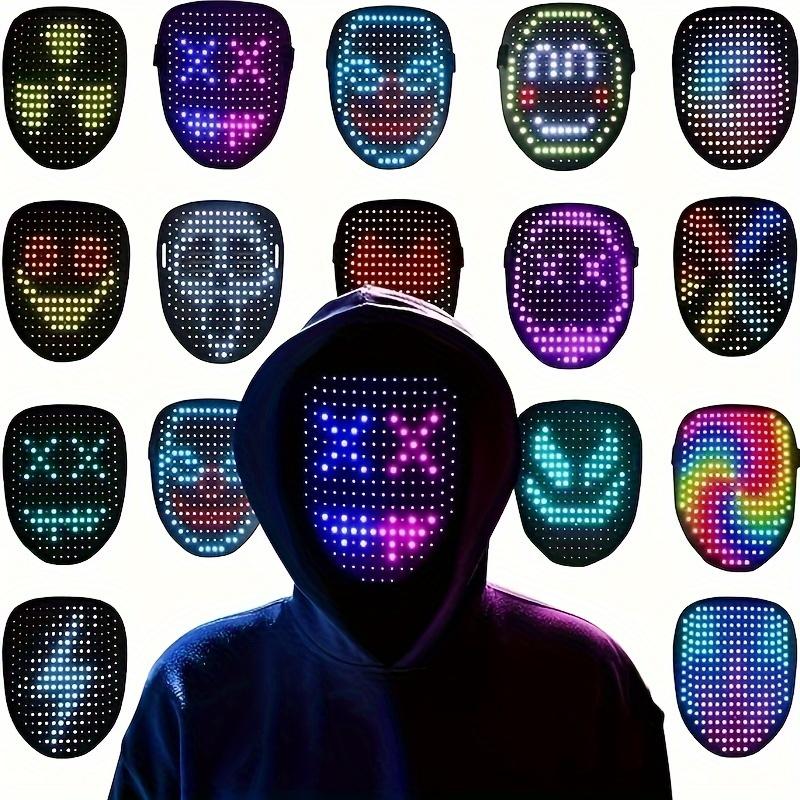 LED Mask, Light Mask with Gesture Sensing, LED Lighting Facial Transformation Halloween Mask, Costume Cosplay Party