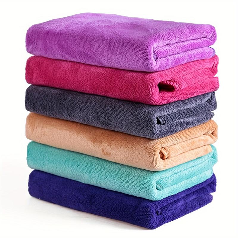 2PCs Solid Color Oversized Bath Towel Suit, Soft and Thickened Absorbent Bath Towel, Quick-Drying Anti-Fading Multifunctional Towel Suit, Suitable for Bath Sports, Travel, Fitness, Yoga, Bathroom Supplies, Household Goods