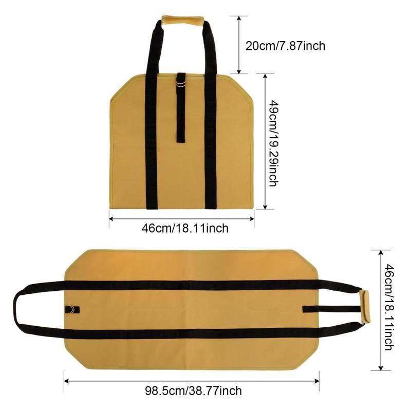 Firewood Bag Carrier, Extra Large Wood Bag for Firewood,Water Resistant Carrying Bag with Padded Handles & A Handy Side Pocket-39x18for Home Organiser