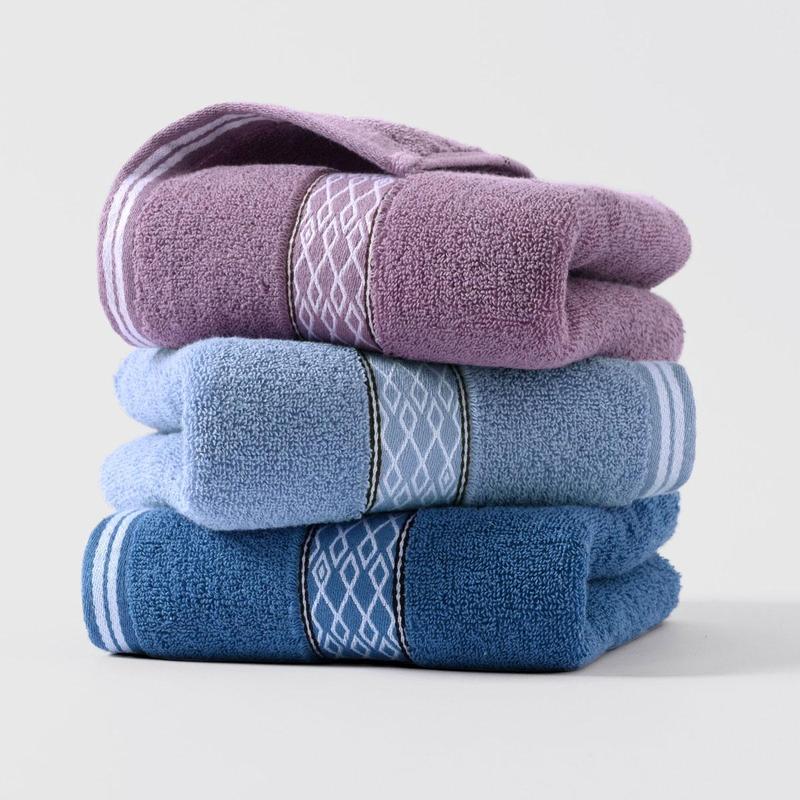 Solid Color Bath Towel, 3 Counts Soft Absorbent Towel, Household Bathroom Towel for Home Hotel Salon, Bathroom Supplies