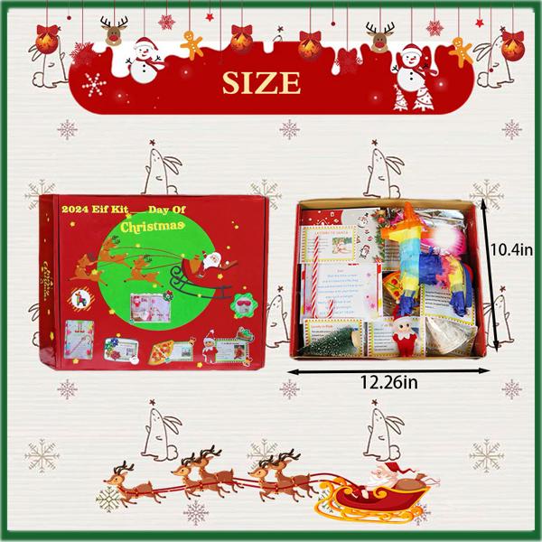 2024 Elf Kit 24-Day Christmas Countdown, Christmas Elf Gift Set, Elf Calendar Kit, Fun Christmas Activities, Perfect Gift Ornaments Decoration