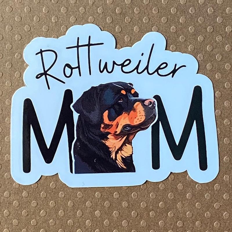 Rottweiler Breed Dog Mom Sticker