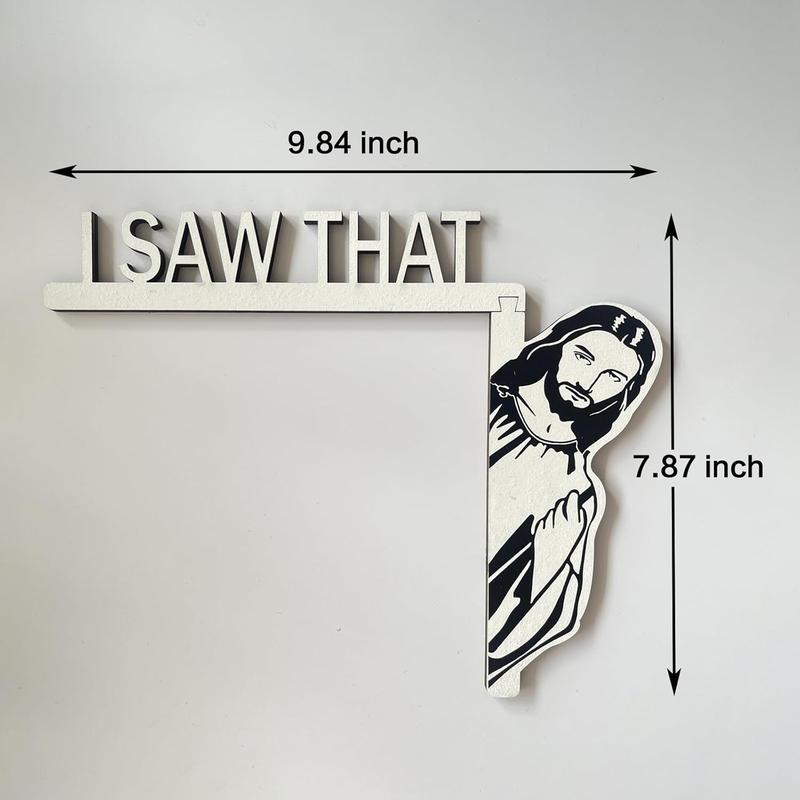 2count I Saw That  Sign Door Frame Decor, Funny Home Decor Wood Frame  Sign Home Door Corner Decorations for Living Room Bedroom Office