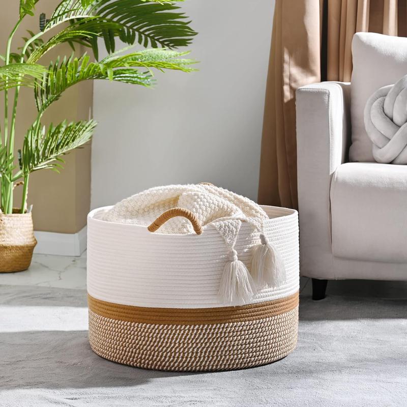 KAKAMAY Large Blanket Basket (20