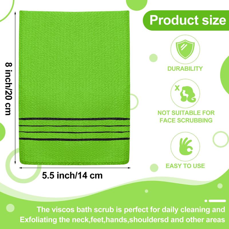 12 Pieces Korean Exfoliating Mitt Exfoliating Cloth Towel Korean Style Body Scrub Korean Style Scrubbing Cloth Bath Body Exfoliating Scrub Towel(Yellow, Green, Blue, Pink, Small)