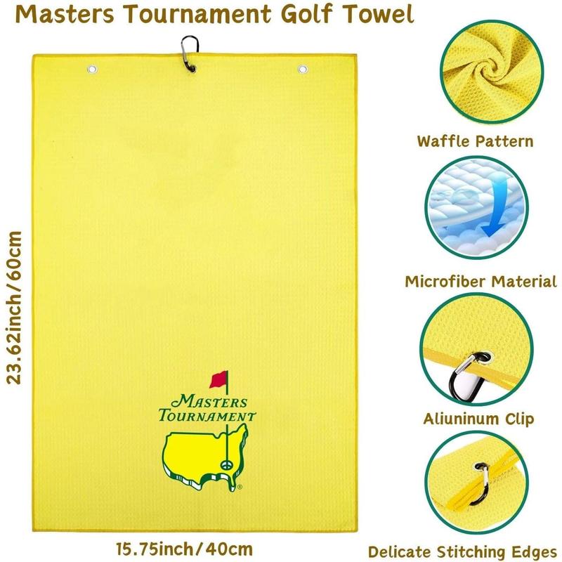 Funny Golf Towel, Funny Golf Towel for Golf Bags with Clip, Golf Gift for Men Husband Boyfriend Dad, Birthday, Cristmas Gifts for Golf Fan - Masters Tournament