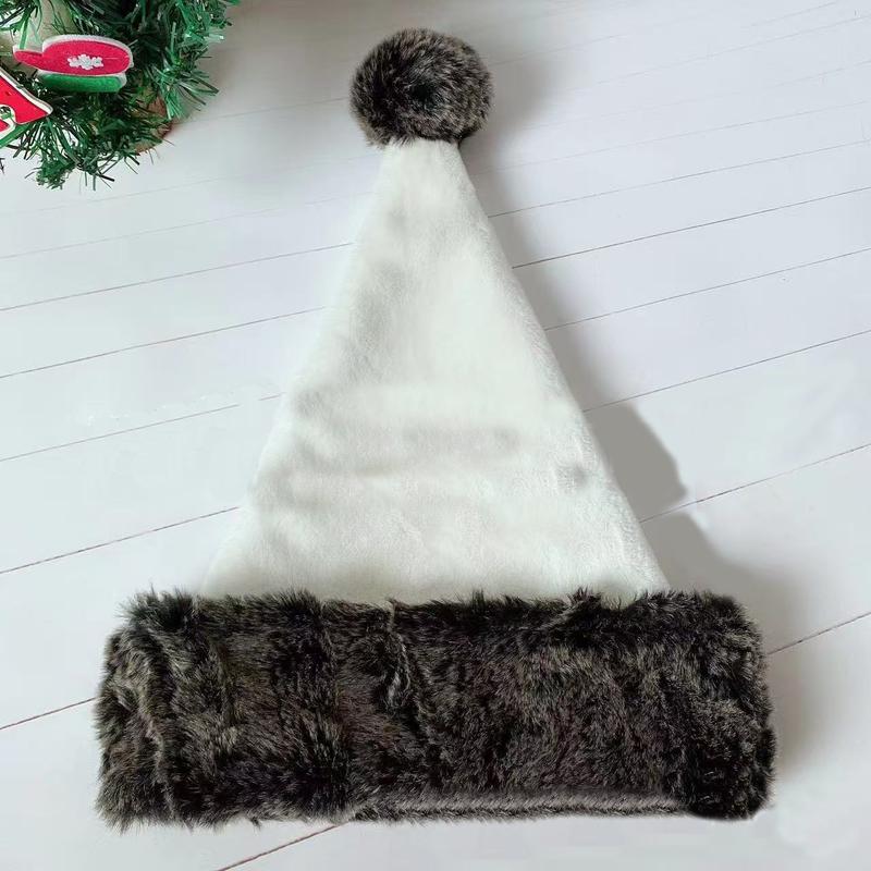 Christmas Hat,super soft plush Santa Hat， personalized santa hat,Xmas Holiday Hat for Unisex