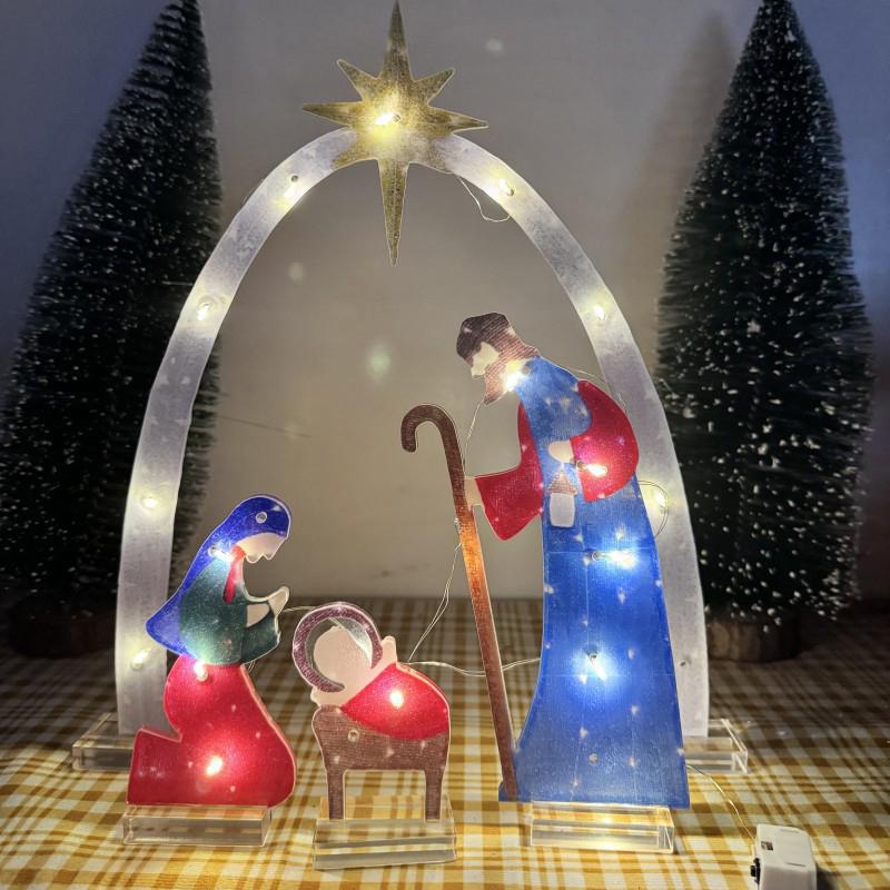 Outdoor Christmas Decorations Lighted Outdoor Nativity Set For Yard Jesus Nativity Scene Christmas Decorations Outside Photo Ornaments