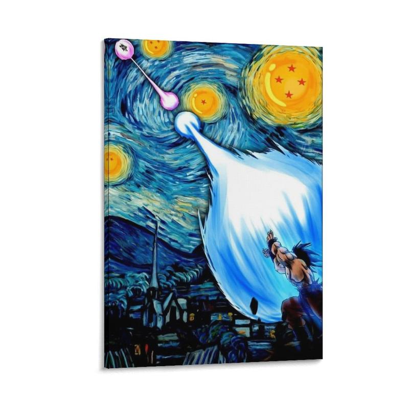 Anime Super Saiyan Vincent Van Gostar Moonlit Dragon Ball Canvas Art Poster And Wall Art Picture Print Modern Home Bedroom Decoration Poster