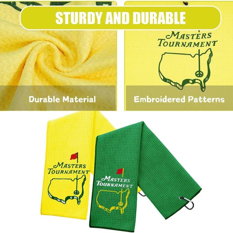 Funny Golf Towel, Funny Golf Towel for Golf Bags with Clip, Golf Gift for Men Husband Boyfriend Dad, Birthday, Cristmas Gifts for Golf Fan - Masters Tournament