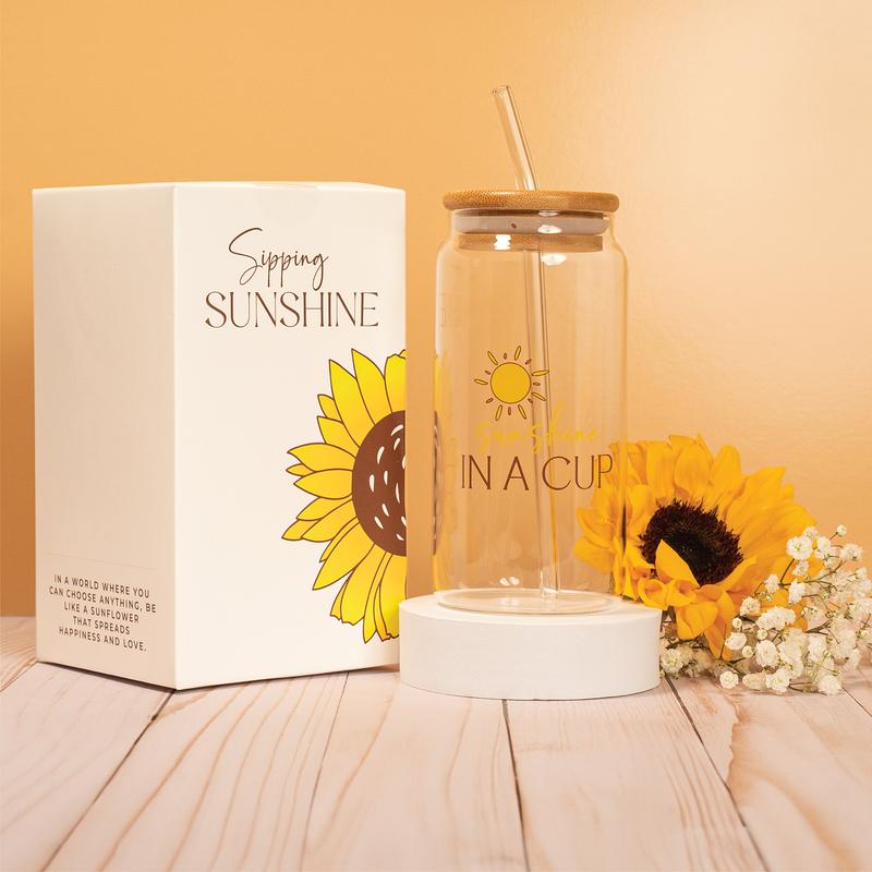 The Love Crate Co Sunflower Gifts for Women, 10pc or 15pc Sunflower Gifts for Women, Get Well Soon Gift Baskets, You Are My Sunshine Gifts