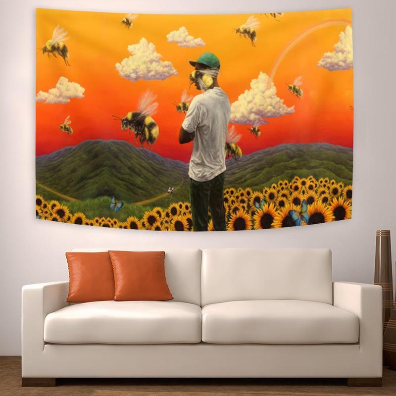 Tylers The Creator Flower Boy Tapestry Wall Hanging Art For Bedroom Living Room Decor College Dorm