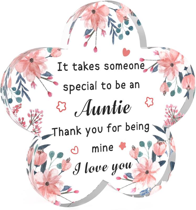 Aunt Gifts from Niece,Gift for Aunt,Aunt Christmas Gifts, Aunt Acrylic Decor,Aunt Birthday Gift,Mother Day Gift Auntie,Best Aunt Gifts,Mother's Day Easter Valentines Day Gifts for Aunt,Thank You Gift