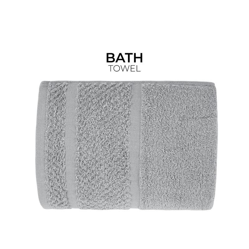 Mainstays 10 Piece Towel Set with Upgraded Softness & Durability, Grey