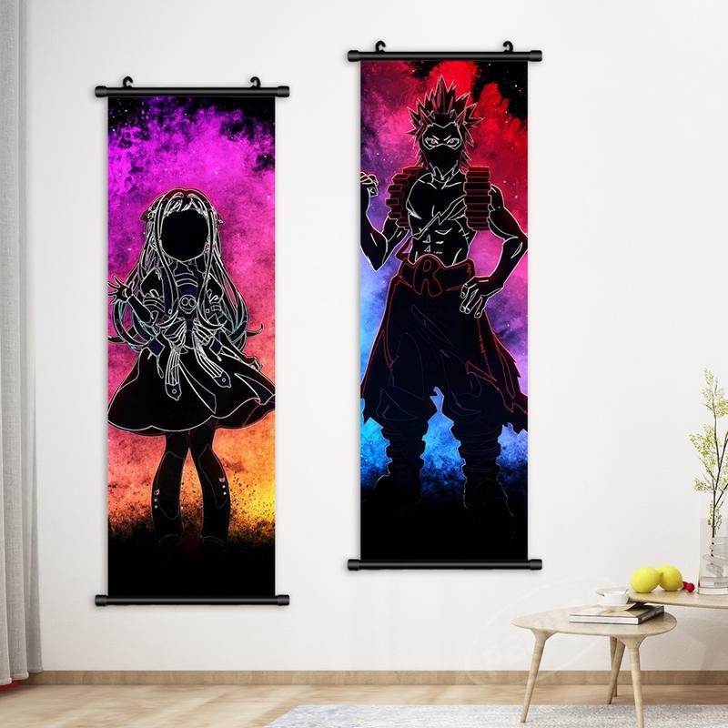 My Hero Academia Wall Art Canvas Anime Pictures Midoriya Izuku Painting Print Bakugou Katsuki Poster Hanging Scrolls Home Decor Room Ornaments