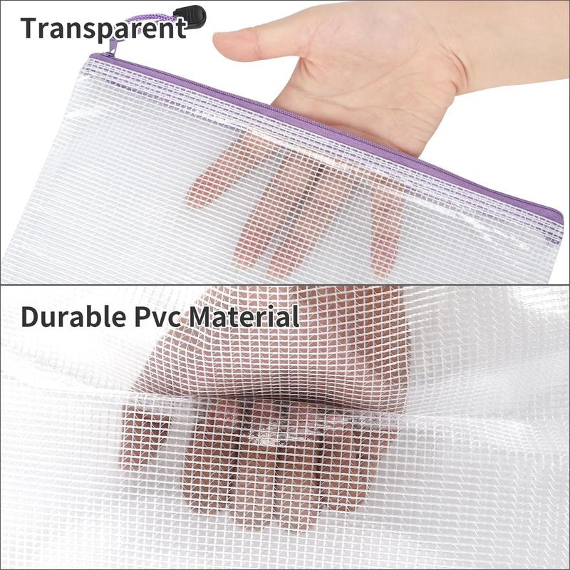 30pcs Mesh Zipper Pouch Bags, 8 Sizes Plastic Zipper Bags, Pouches for Organization,  Organiser Set