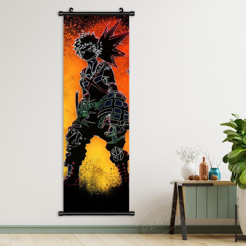 My Hero Academia Wall Art Canvas Anime Pictures Midoriya Izuku Painting Print Bakugou Katsuki Poster Hanging Scrolls Home Decor Room Ornaments