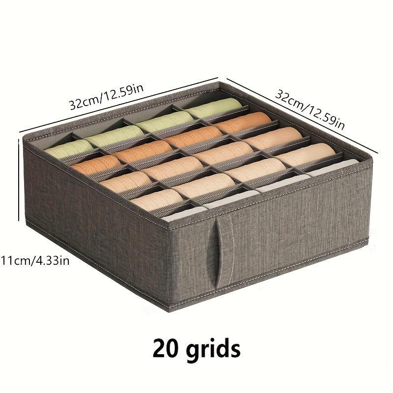 Drawer Type Underwear Storage Box, 1 3 Counts Multi-grid Underwear Storage Box with Handle, Multifunction Storage Box for Bra Socks, Home Organizer