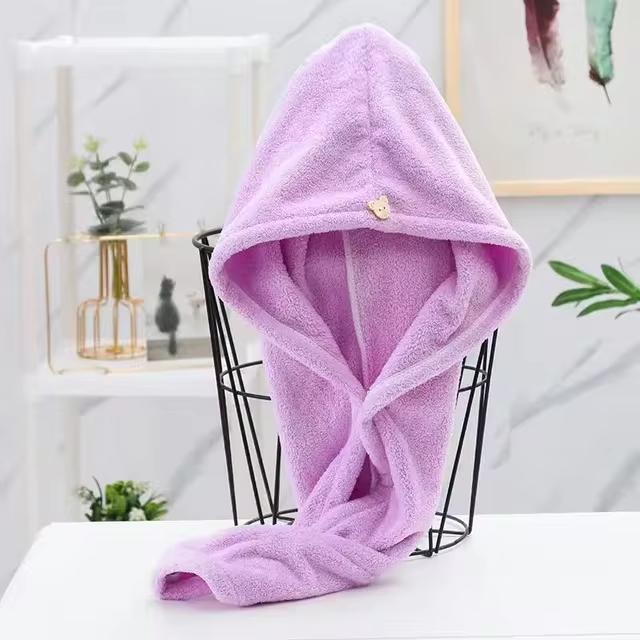 Microfiber Hair Drying Towel - Quick Dry - Wrap Turban Style for Women - Soft Absorbent - Bath Towel