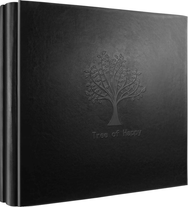 Photo Album 4x6 600 Pockets Photo, Black Leather Cover Photo Book, Large Capacity Picture Album Holds Horizontal & Vertical Photos,  for  Wedding, , Anniversary