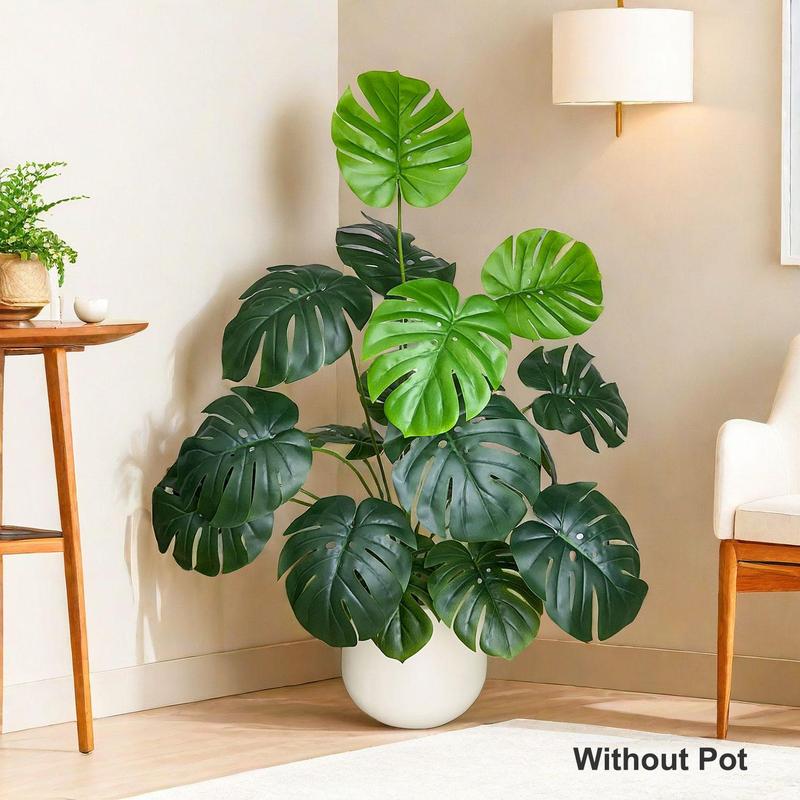 Artificial Monstera Plant without Pot, 1 Count Fake Tropical Plant, Faux Plant for Home Office Decor, Home Decor Supplies