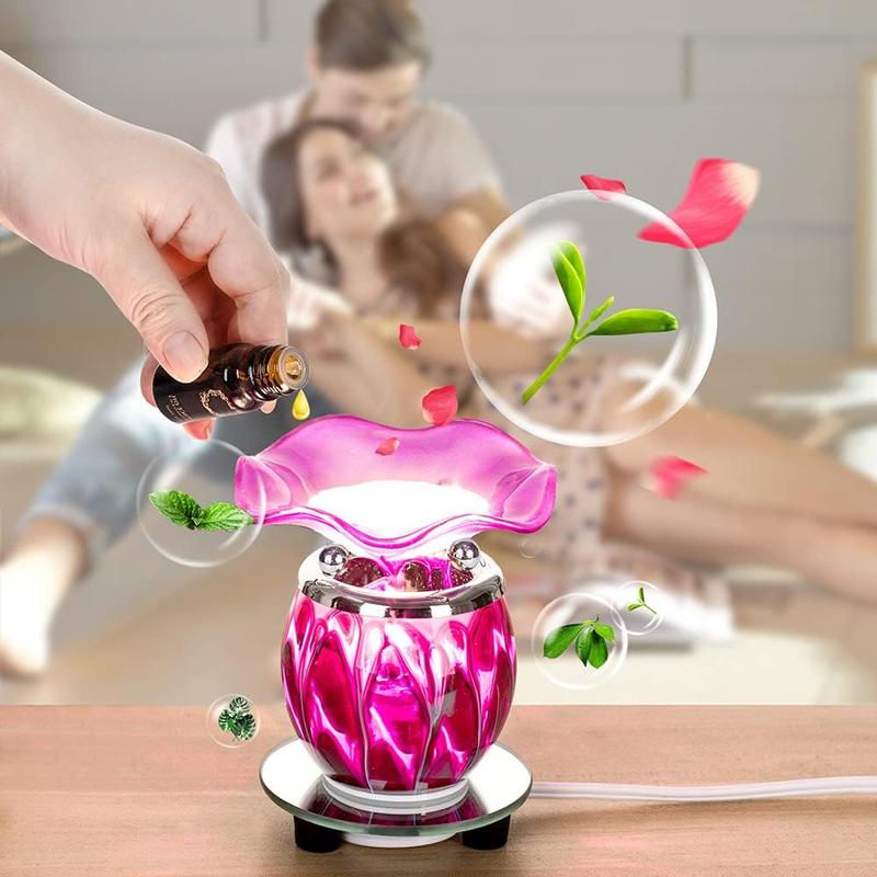 3 in 1 Electric Oil Warmer Scented Wax Warmer Candle Wax Melt Warmer Wax Melter Fragrance Wax Burner(LW-Purple2)