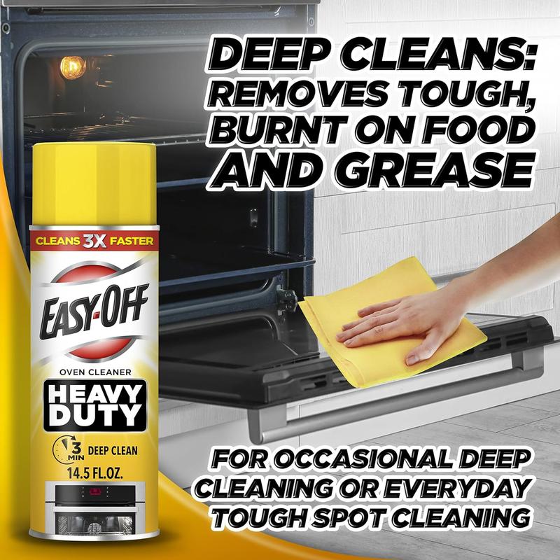 Easy-Off Heavy Duty Oven Cleaner Spray, Regular Scent, Removes Grease, 14.5 ounce (Pack Of 2)