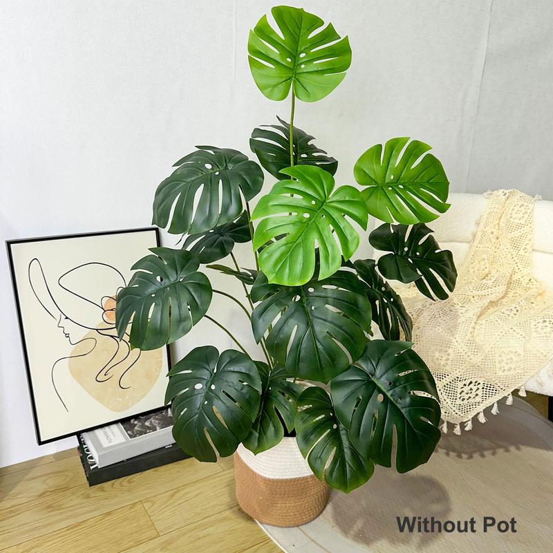 Artificial Monstera Plant without Pot, 1 Count Fake Tropical Plant, Faux Plant for Home Office Decor, Home Decor Supplies