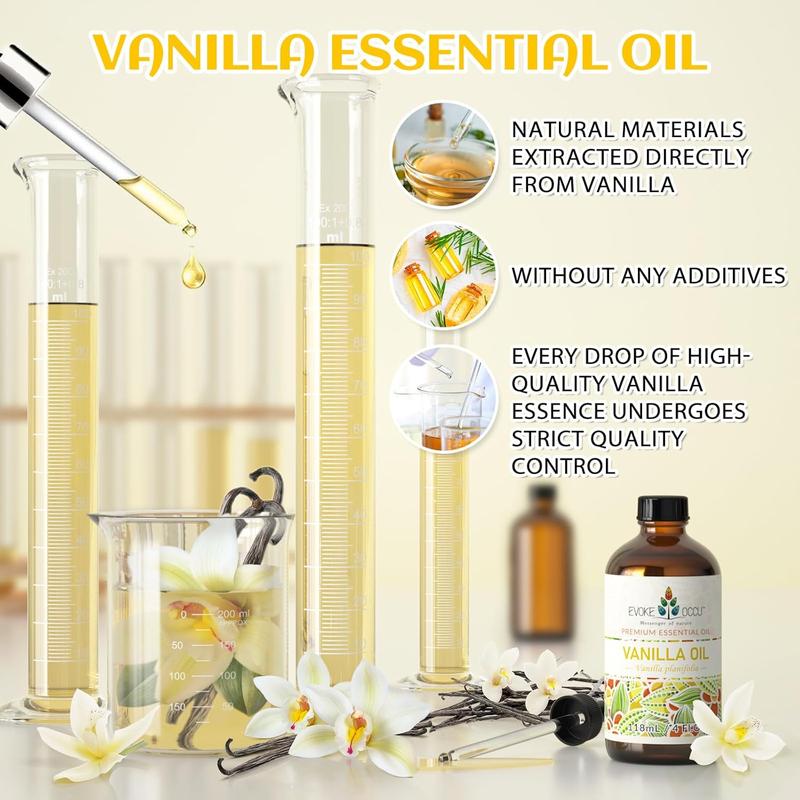 Vanilla Essential Oil 4 Fl Oz, Pure Vanilla Oil for Skin, Diffuser,  - 118ml