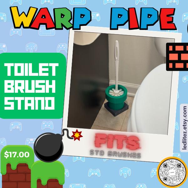 LEDLitez CO  |  Mario Inspired Toilet Brush Stand  |  Elevate Your bathroom Game!