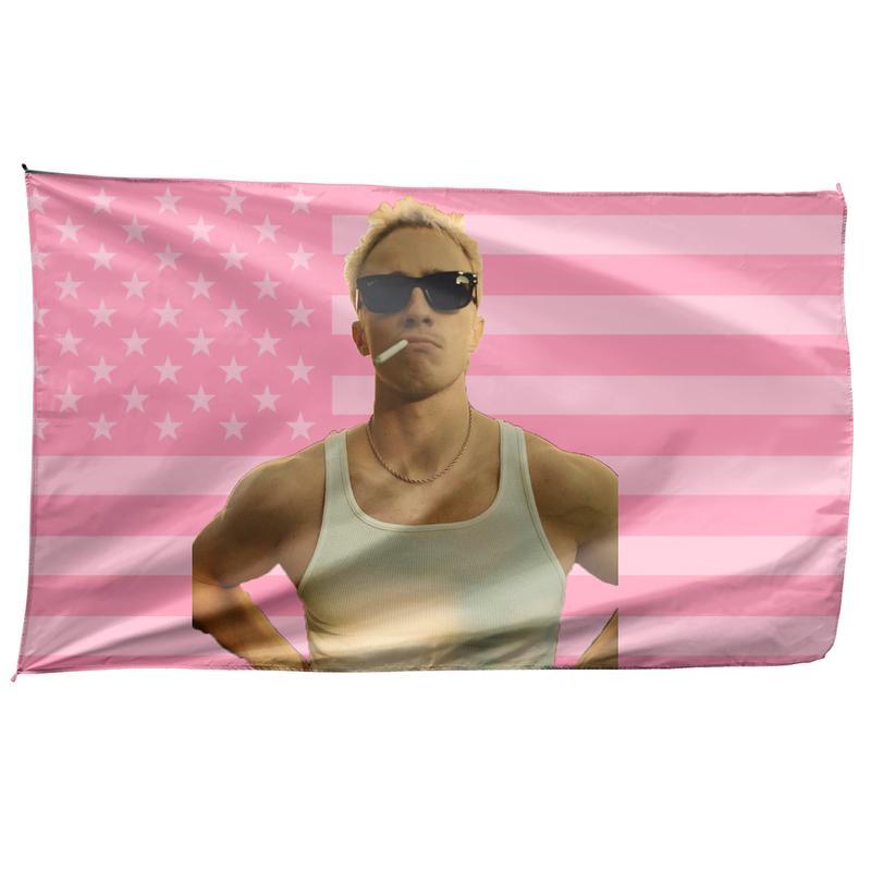 Drew Starkey Pink US Flag - 3x5 Ft Banner, Celebrating the ''Queer'' Film Movement, Movie Fans, and Unique Home Decor!