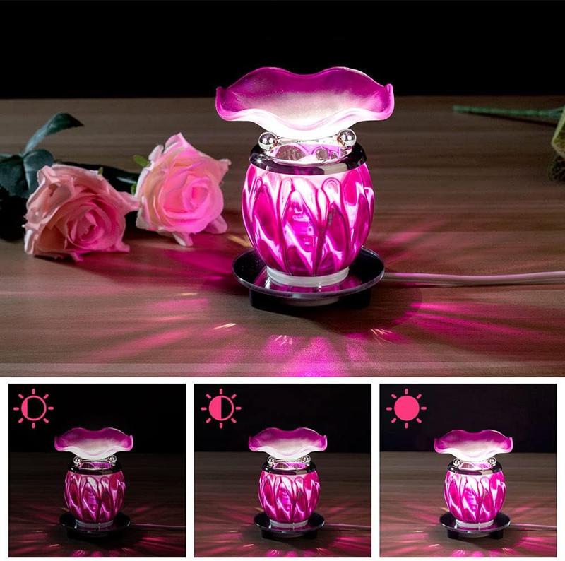 3 in 1 Electric Oil Warmer Scented Wax Warmer Candle Wax Melt Warmer Wax Melter Fragrance Wax Burner(LW-Purple2)