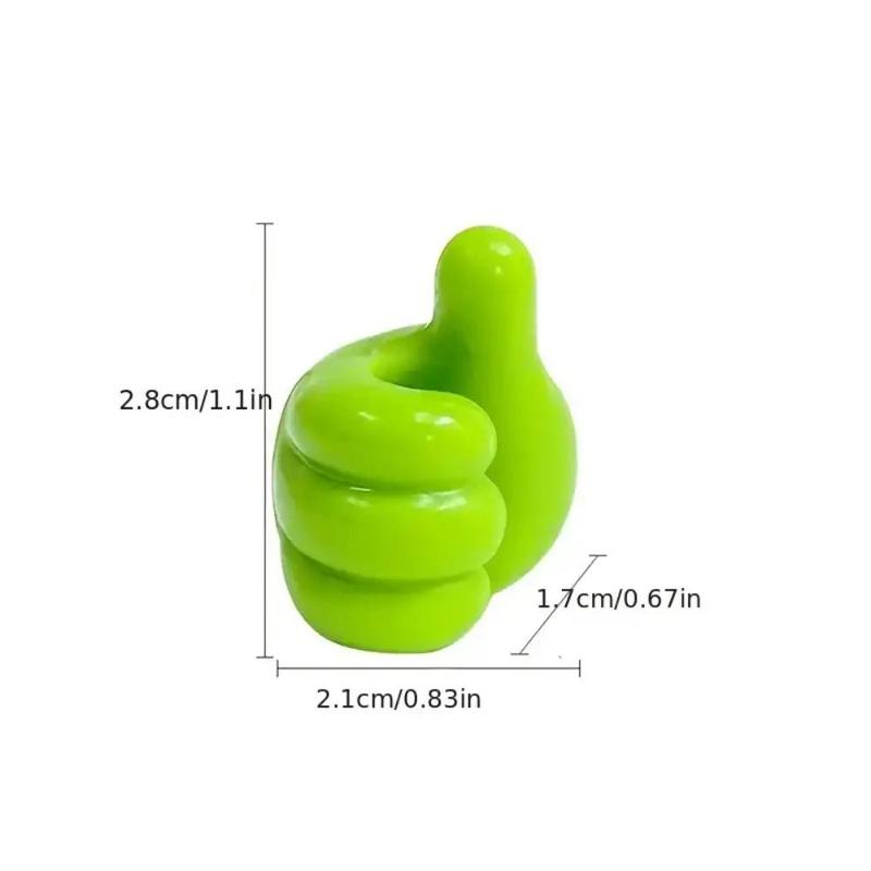 10pcs Random Color Thumb Shaped Storage Hook, Charging Cable Storage Rack, Creative Multifunctional Holder For Home Office