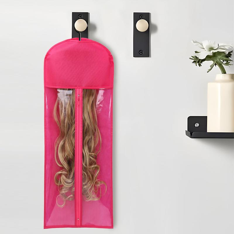 3PCS Extra Long Wig Storage Wig Bags Storage with Hanger Hair Extension Holder Wig Holder Hair Extension Hanger Wig Storage Bags Hair Extension Storage Hair Extensions, Wigs & Accessories (31.5 Inch)