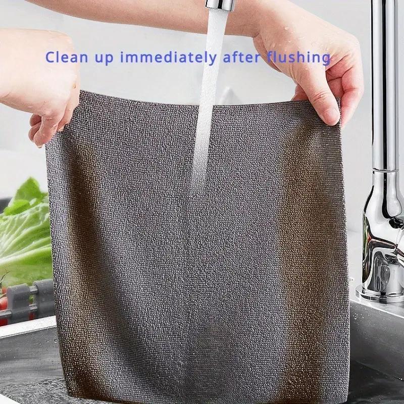 Reusable Kitchen Cleaning Cloth (1 Roll), Thickened Absorbent Cleaning Cloth, Household Cleaning Supplies for Kitchen Bathroom