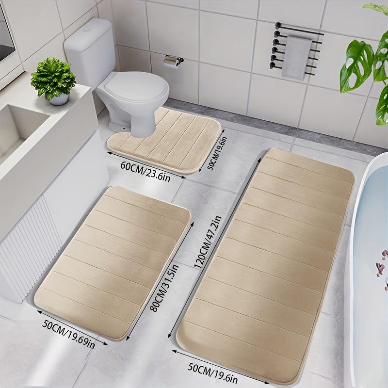 3 memory tampons bath mat, fast-absorbing bath mat, non-slip thickened bath mat, machine washable carpet, soft and comfortable, shower room carpet, kitchen carpet, laundry room, bedroom, shower, interior mat, bathroom accessories