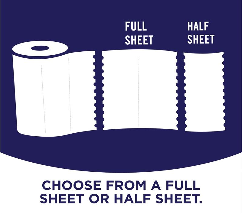 Spar.k.l.e Pick-a-Size Paper Towels, White, 12 Double Rolls, Everyday Value Paper Towel