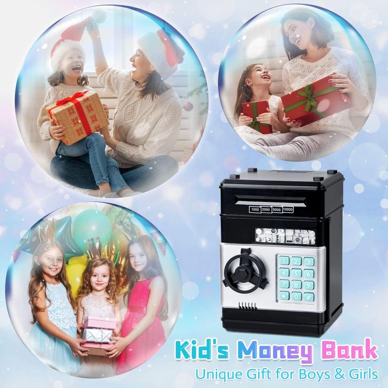 Cash Coin Piggy Bank, Electronic Coin Bank, Money Saving Machine, Home Decor for Home Office, Gift for Kids [Battery Required, without Battery]