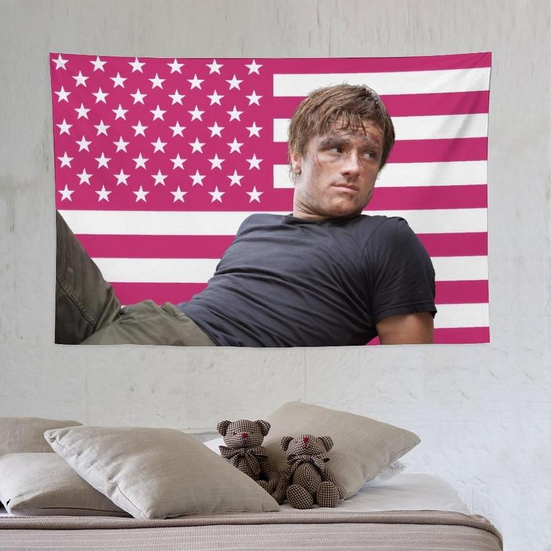 Josh Actor Hutcherson Tapestry Wall Hanging Flag Art Aesthetic Poster Dorm Tapestries For Bedroom Party Home Living Room Decor