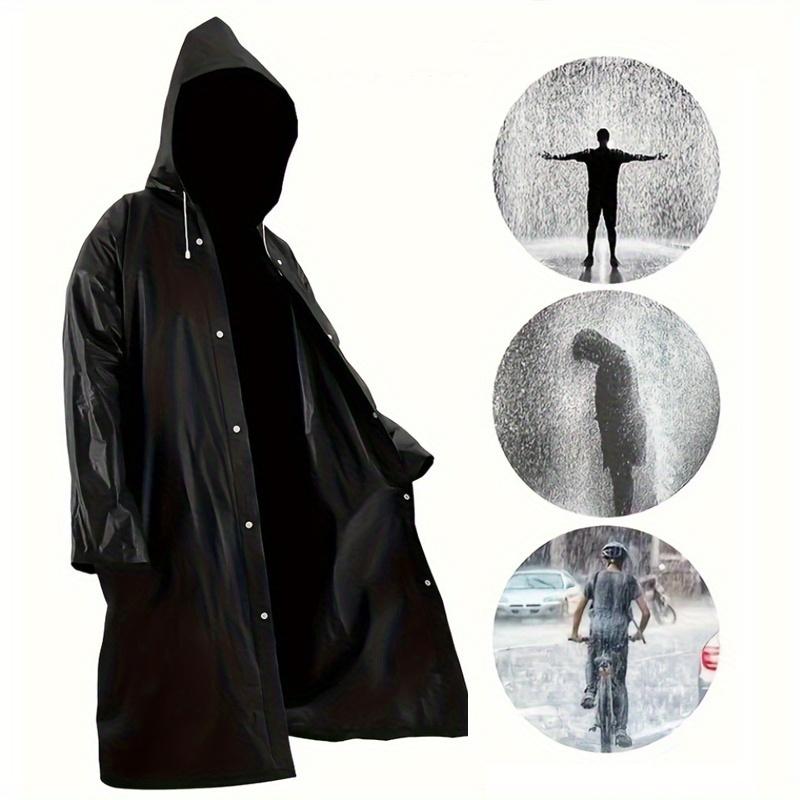 Adult Waterproof Long Raincoat with Hood-Suitable for Hiking, Fishing and Climbing