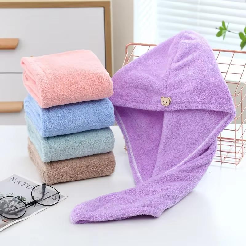 Microfiber Hair Drying Towel - Quick Dry - Wrap Turban Style for Women - Soft Absorbent - Bath Towel