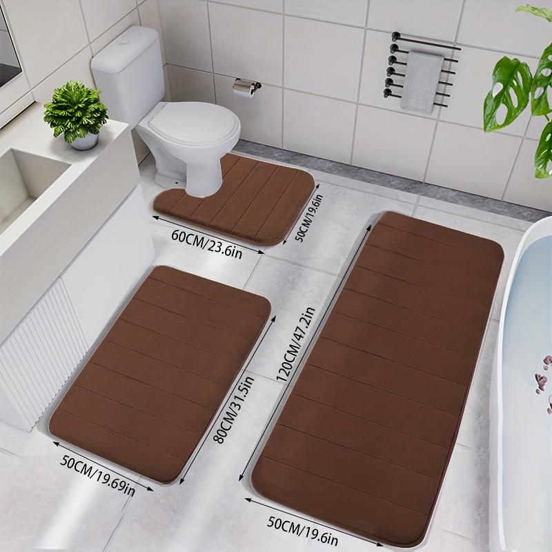 3 memory tampons bath mat, fast-absorbing bath mat, non-slip thickened bath mat, machine washable carpet, soft and comfortable, shower room carpet, kitchen carpet, laundry room, bedroom, shower, interior mat, bathroom accessories