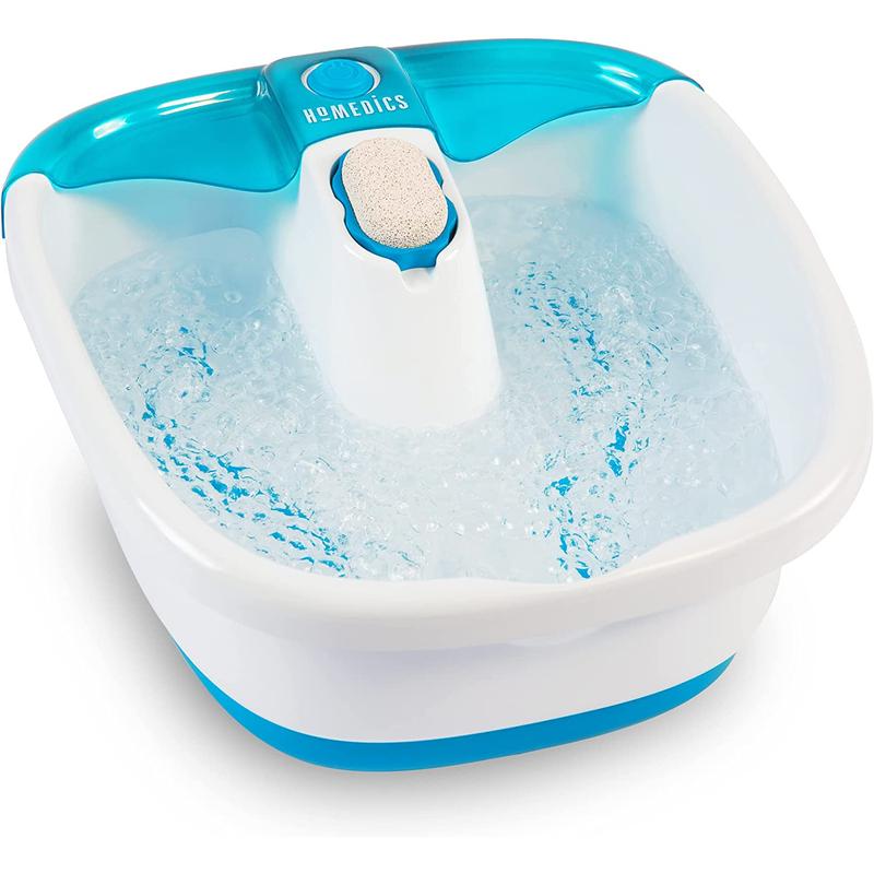 Homedics Bubble Mate Foot Spa, Toe Touch Controlled Foot Bath with Invigorating Bubbles and Splash Proof, Raised Massage Nodes and Removable Pumice Stone HoMedics HoMedics