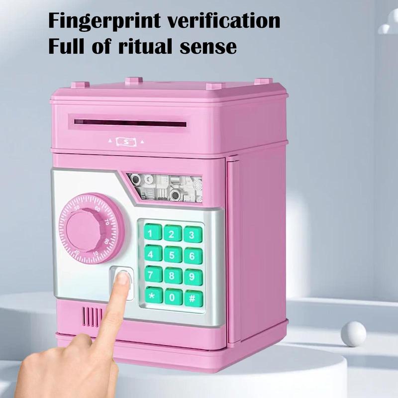 Room Decor Fingerprint ATM Machine Design Piggy Bank, Creative Money Saving Box, Home Decor for Living Room Bedroom Office [Battery Required, without Battery]