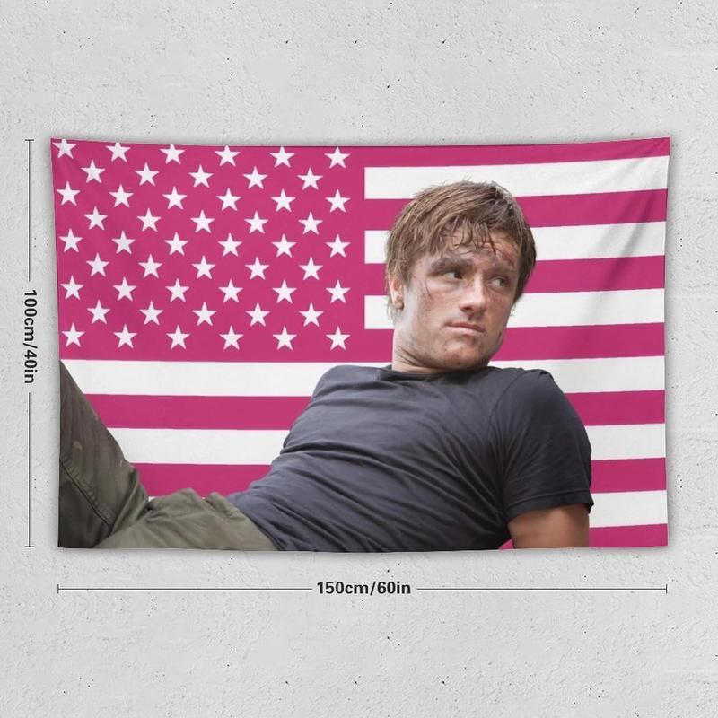 Josh Actor Hutcherson Tapestry Wall Hanging Flag Art Aesthetic Poster Dorm Tapestries For Bedroom Party Home Living Room Decor