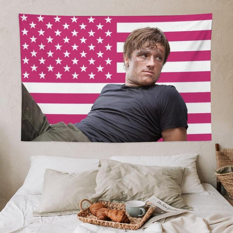 Josh Actor Hutcherson Tapestry Wall Hanging Flag Art Aesthetic Poster Dorm Tapestries For Bedroom Party Home Living Room Decor