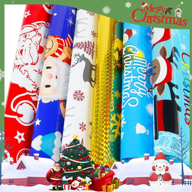 Christmas Foil Sacks Pouches with Gift Tag, 15pcs Package Holiday Gift Wrapping Bags Drawstring for Xmas Presents Party Favor