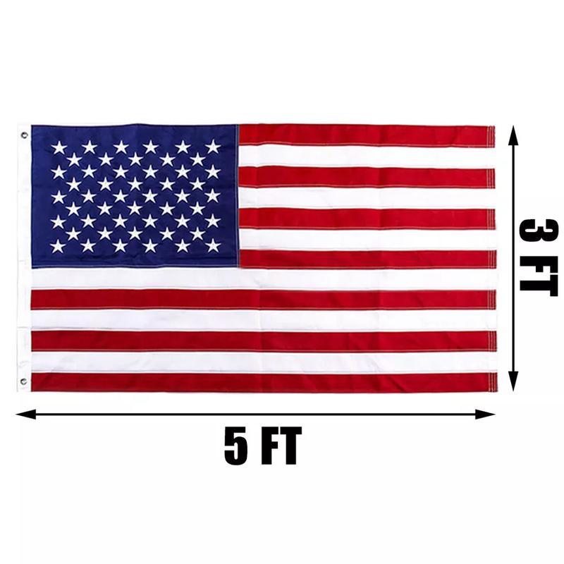 This 3x5 FT Outdoor Embroidered American Flag is the Most Durable, Luxury Embroidered Star with Brightly Colored Brass Grommets…