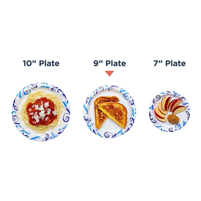 Great Value Everyday Disposable Paper Plates, 8.5