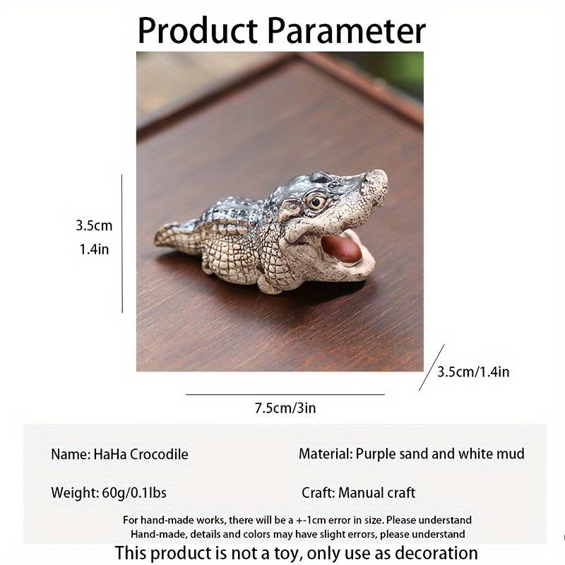 Cute Mini Crocodile Design Ornament, 1 Count Creative Animal Shaped Decoration Craft, Desktop Decorative Craft for Home Living Room, Gift for Summer